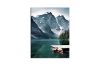 Picture of CANOES IN THE LAKE - Frameless Canvas Print Wall Art (80cm x 60cm)