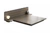 Picture of YORU Japanese Bed Base Set with Headboard (Dark Grey) - 2PC Set (Queen)