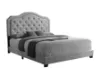 Picture of HELEN Grey Velvet Plaftform Queen Size Bed Frame