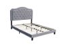 Picture of HELEN Grey Velvet Plaftform Queen Size Bed Frame