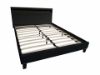 Picture of MOBBY Queen Size Faux Leather Platform Bed Frame with LED Headboard (Black)