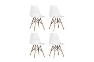 Picture of DSW Replica Eames Dining Side Chair (White) - 4 Chairs in 1 Carton