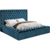 Picture of CONCODIA Queen Size Velvet Platform Bed Frame (Blue)