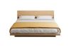 Picture of YORU Japanese Bed Base with Headboard (Natural) (All Solid Wood) - Super King