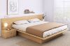 Picture of YORU 2PC/3PC Japanese Bed Base Set with Headboard in Queen/Super King Size (Natural) (All Solid Wood)