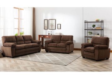 Picture of MAXX 3/2/1 Seater Microsuede Fabric (Brown)