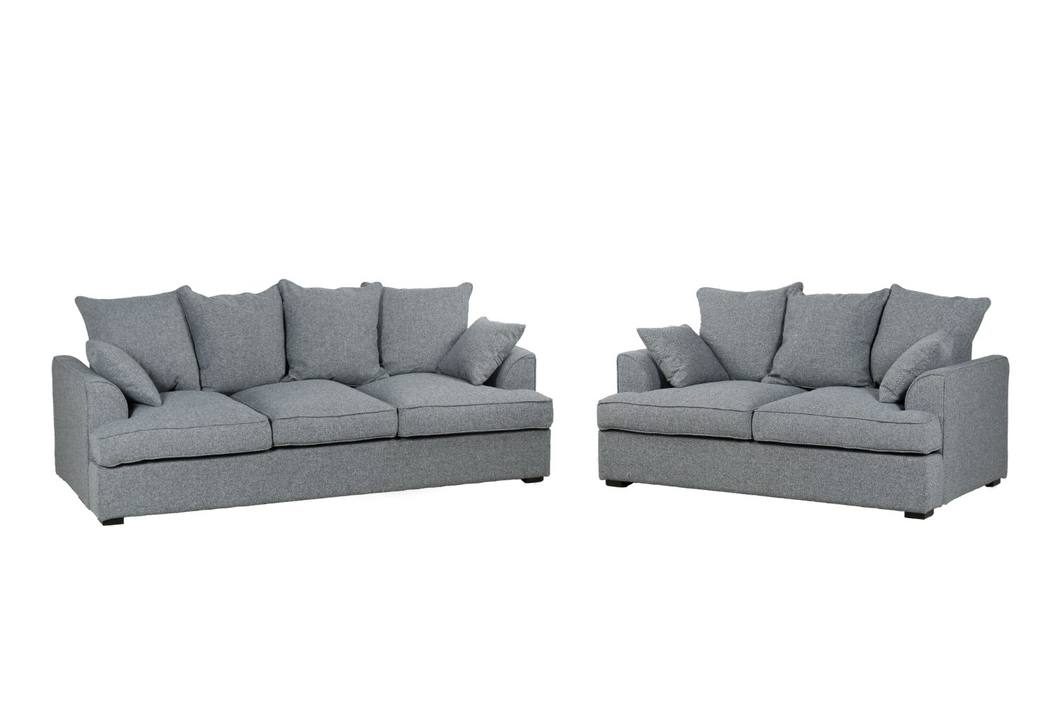 MEMPHIS 3+2 Feather Filled Sofa (Dark Grey)