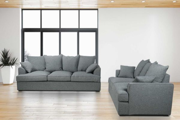 Picture of MEMPHIS 3+2  Feather Filled Sofa (Dark Grey)