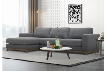 Picture of SIESTA Sectional Fabric Sofa Range (Dark Grey) - Chaise Facing Right