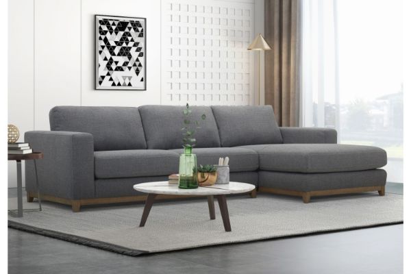 Picture of SIESTA Sectional Fabric Sofa Range (Dark Grey) - Chaise Facing Right