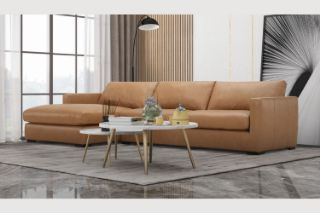 Picture of MAIA Sectional Top Vintage Leather Sofa - Facing Right