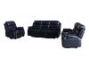 Picture of ALESSANDRO Air Leather Reclining Sofa Range (Black) - 3RR+2RRC Sofa Set