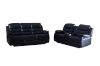 Picture of ALESSANDRO Air Leather Reclining Sofa Range (Black) - 3RR+2RRC+1R Sofa Set