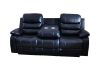 Picture of ALESSANDRO Air Leather Reclining Sofa Range (Black) - 2RRC