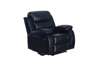 Picture of ALESSANDRO Air Leather Reclining Sofa Range (Black) - 1R (Armchair)