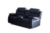 Picture of ALESSANDRO Air Leather Reclining Sofa Range (Black) - 2RRC