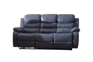 Picture of ALESSANDRO Air Leather Reclining Sofa Range (Grey) - 3RR