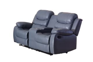 Picture of ALESSANDRO Air Leather Reclining Sofa Range (Grey) - 2RRC