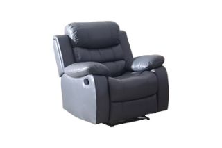 Picture of ALESSANDRO Air Leather Reclining Sofa Range (Grey) - 1R (Armchair)