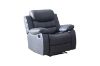 Picture of ALESSANDRO Air Leather Reclining Sofa Range (Grey) - 1R (Armchair)