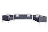 Picture of LARKIN Velvet Sofa Range (Grey) - 3+2 Sofa Set