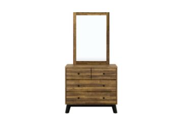 Picture of CALLA 4-Drawer Dresser with Mirror (Solid Acacia Wood)