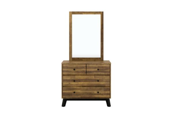 Picture of CALLA 4-Drawer Dresser with Mirror (Solid Acacia Wood)