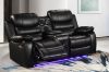 Picture of MODENA Reclining Sofa with LED & Speaker (Black) - 2RRC