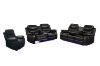 Picture of MODENA Reclining Sofa with LED & Speaker (Black) - 3RRC+2RRC+1R Sofa Set