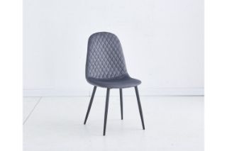 Picture of BRETTA Velvet Dining Chair (Grey) - Single