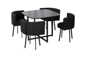 Picture of FREEMAN Space Saver 5PC Dining Set (Black)