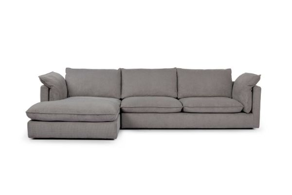 Picture of SERENA Feather-Filled Sectional Fabric Sofa - Chaise Facing Left