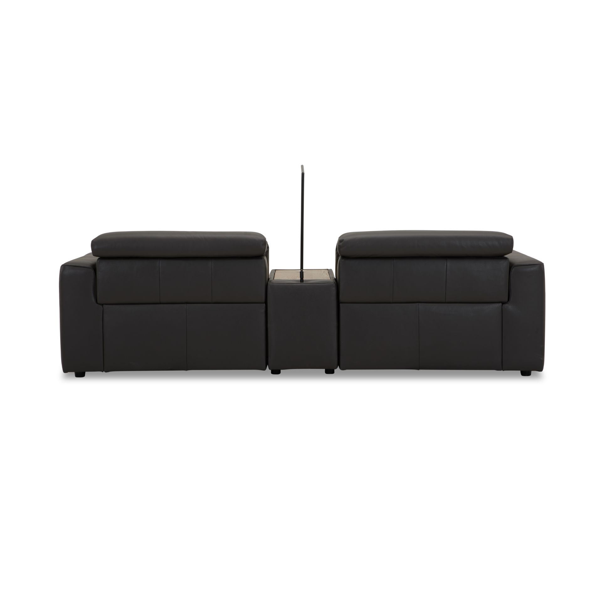 MONTEMART 100 Genuine Leather Power Reclining Sofa with Light