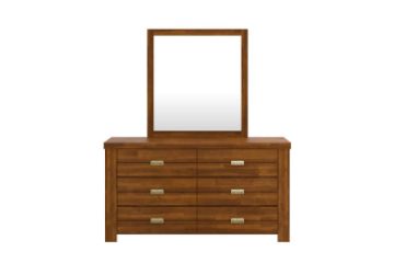 Picture of KASLYN 6-Drawer Dresser with Mirror (Solid Acacia Wood)