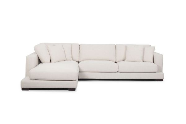 Picture of LONDON Feather-Filled Sectional Fabric Sofa - Chaise Facing Left