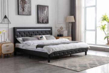 Picture of HENLEY LED Bed Frame in Queen Size (Black)