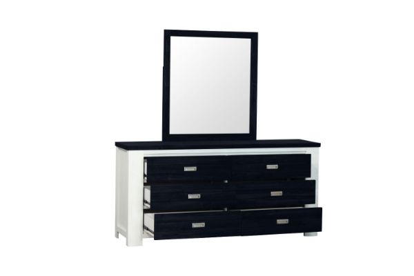 Picture of FREIDA 6-drawer Dresser with Mirror (Solid Acacia Wood)