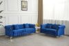 Picture of BONA Velvet Sofa Range (Blue) - 3+2 Sofa Set
