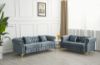 Picture of BONA Velvet Sofa Range (Grey) - 3+2+1 Sofa Set