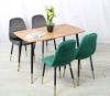 Picture of BIJOK 120 5PC Dining Set (Oak Finish Table & Grey Chairs)