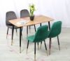 Picture of BIJOK 140 5PC Dining Set (Oak Finish Table & Grey Chairs)