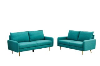 Picture of ZEN Fabric Sofa Range with Metal Legs  (Green) - 3+2 Sofa Set