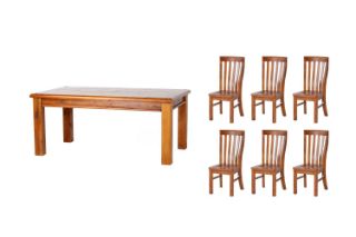 Picture of FOUNDATION 7PC Dining Set (Rustic Pine) - 1.6M