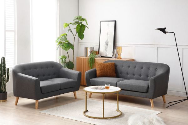 Picture of BRACKE Fabric Sofa Range (Grey) - 3+2 Sofa Set