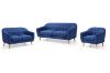 Picture of BRACKE Fabric Sofa Range (Blue) - 3+2+1 Sofa Set