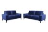 Picture of CALGARY Velvet Sofa Range (Blue) - 3 Seater