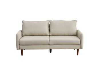 Picture of ZEN Fabric Sofa Range with Solid Wood Legs (Beige) - 3 Seater