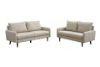 Picture of ZEN Fabric Sofa Range with Solid Wood Legs (Beige) - 3 Seater