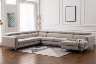 Picture of HOUSTON Memory Foam Modular Sectional Sofa - Chaise Facing Right