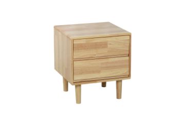 Picture of FOREST DREAM  Solid Rubberwood  2-Drawer Bedside Table (Straight leg)